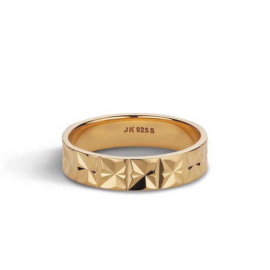 Jane Kønig Reflection ring Medium i forgyldt sølv